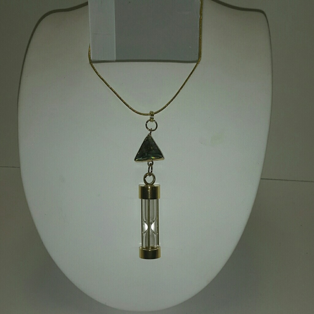 GOLD & ABALONE HOURGLASS KEEPSAKE - Picture 2 of 4